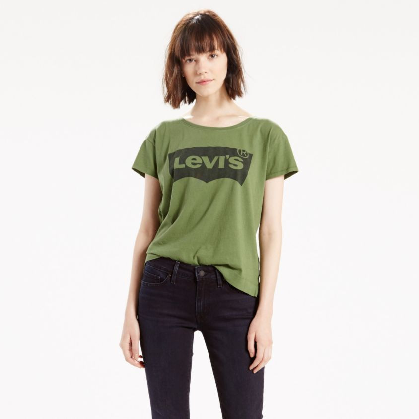 李维斯(levis) 女士印花t恤 #bronze green