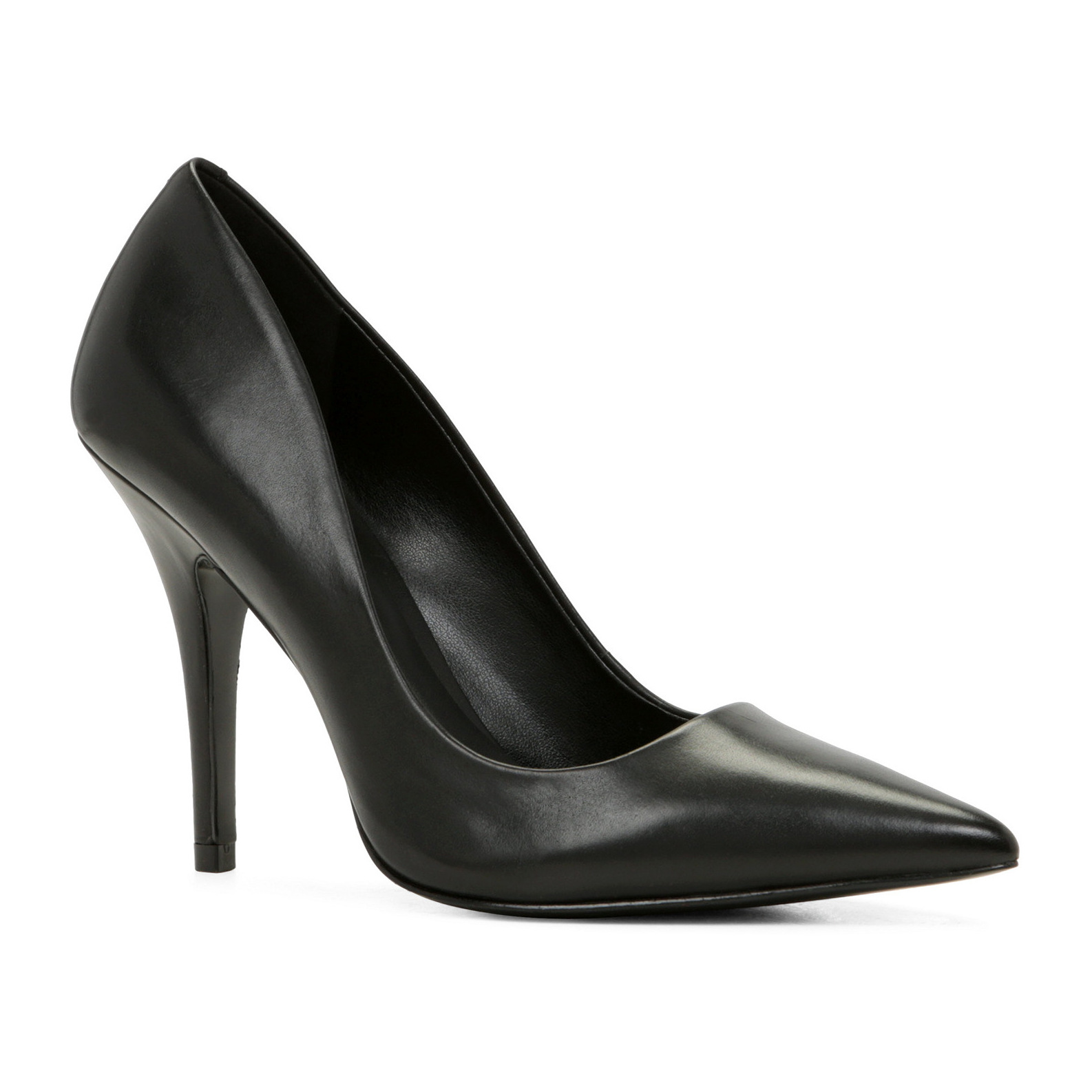 奥尔多(aldo) 真皮高跟尖头简约通勤女单鞋 #black