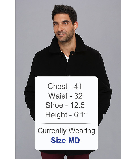 cole haan 男士双排扣大衣 #black