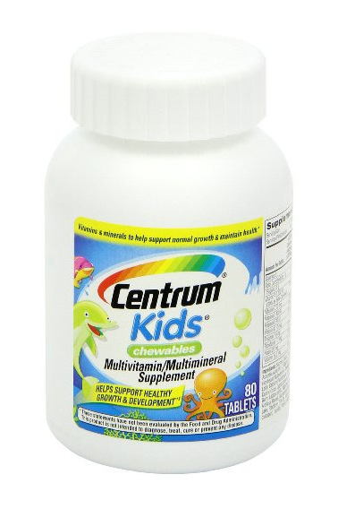 善存(centrum) 儿童多种复合维生素咀嚼片80粒 多维 #80 count