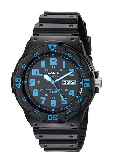 卡西歐(casio) unisex mrw200h-2bv neo-display black watch with