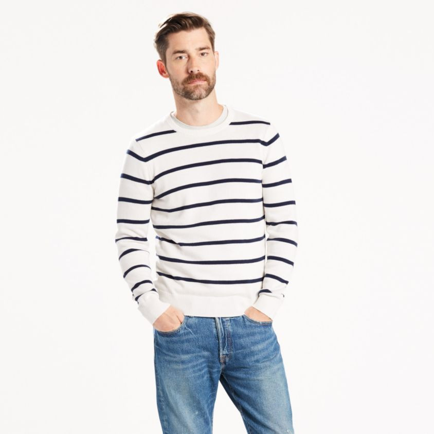 李维斯 男士毛衣 #marshmallowdress blues 条纹 #marshmallow/dress