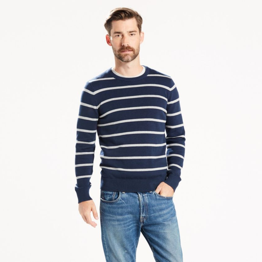 李维斯 男士毛衣 #dress bluesmarble heather 条纹 #dress blues
