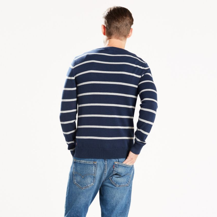 李维斯 男士毛衣 #dress bluesmarble heather 条纹 #dress blues