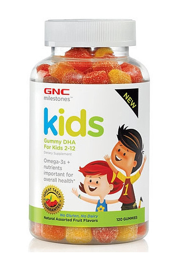 gnc milestones gnc健安喜dha儿童软糖*120粒 #natural assorted