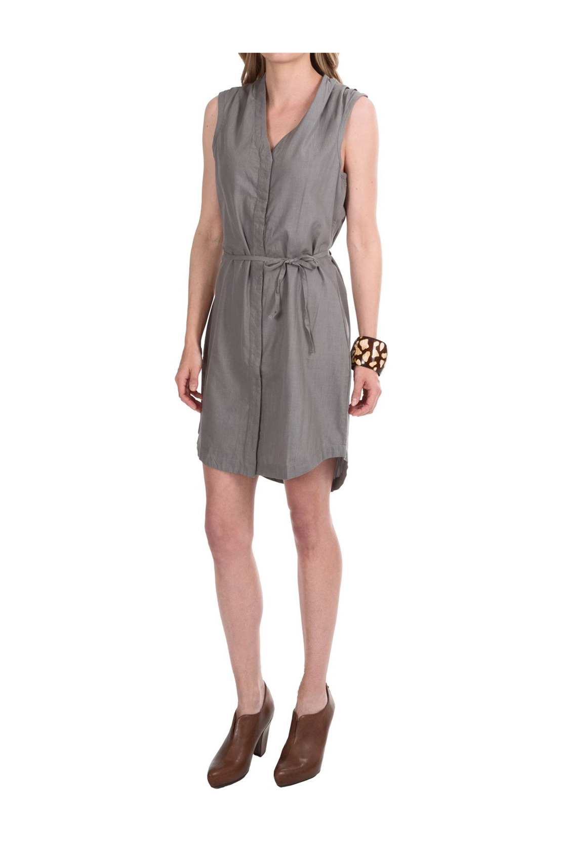 nau twisted dress organic cottontencel, sleeveless for 女士