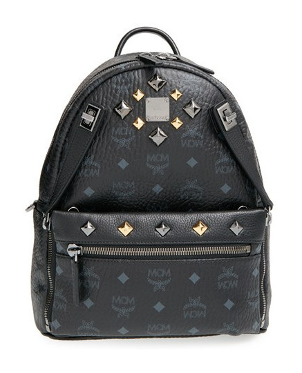 mcm 黑色水钻双肩包 #black